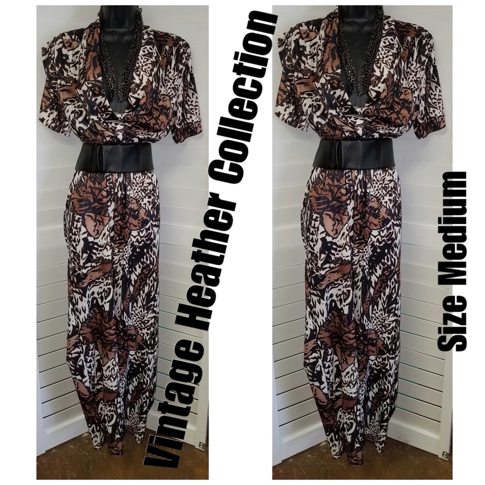 Vintage Animal Print Romper